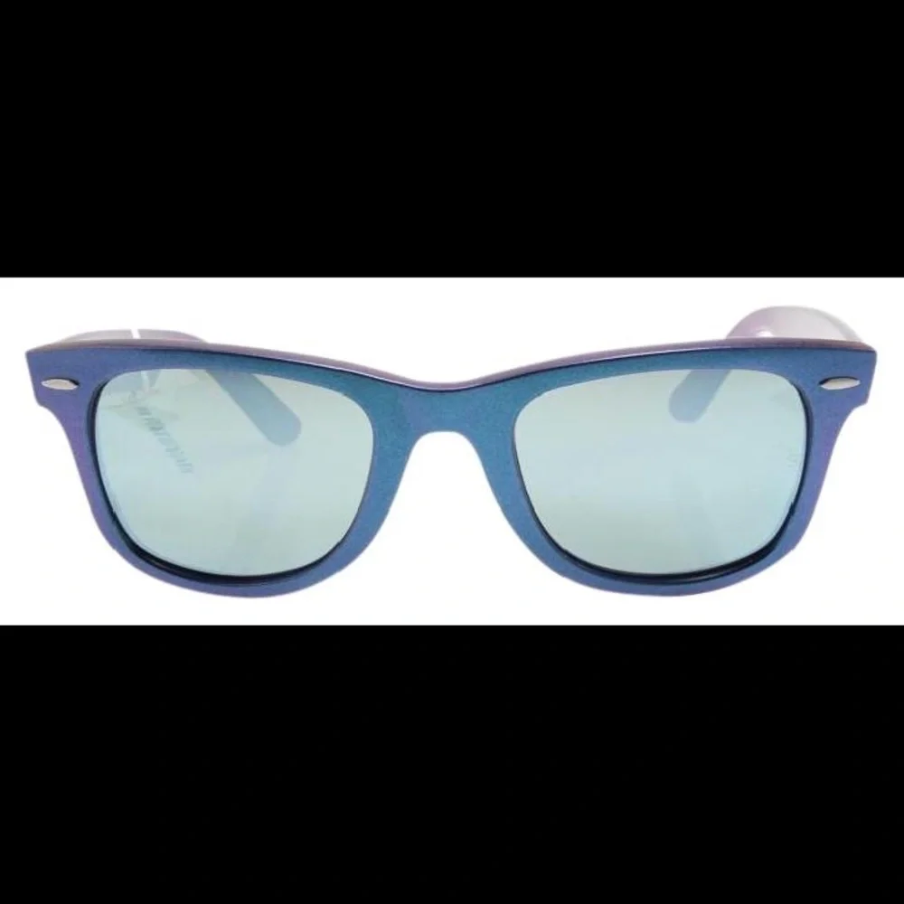 Ray-Ban Blue Frame Sunglasses with Light Blue Lenses